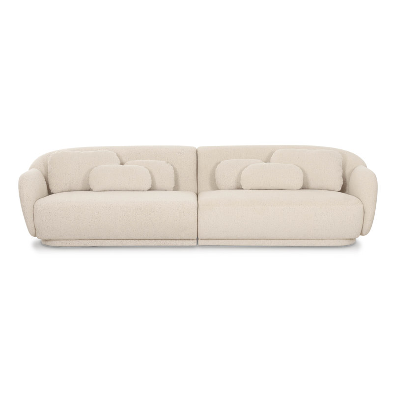 Tov Furniture Misty Cream Boucle Modular 4-Seater Sofa