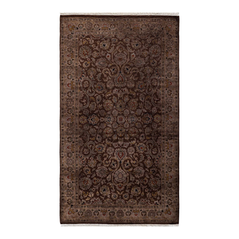 Tapis jaune unique de 3 pi 2 po x 5 pi 5 po Yonna