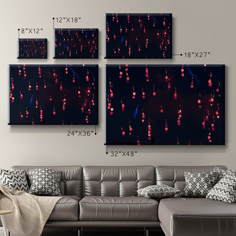 Toile tendue Crimson Constellation Premium Gallery - prête à être accrochée, H 12 po x l 18 po