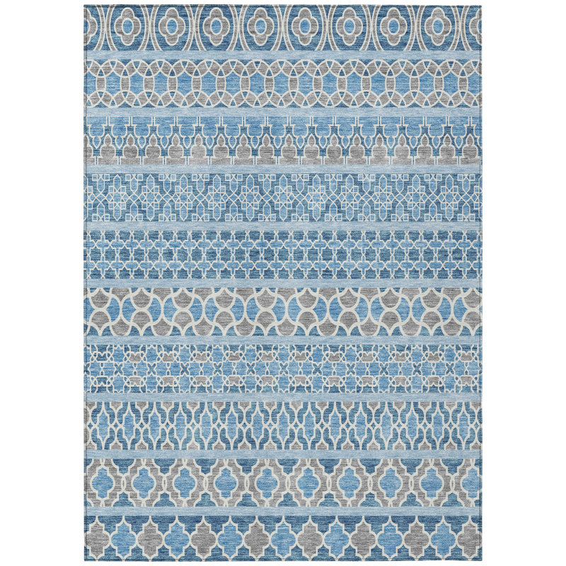 Juli Flatweave Washable Moroccan Indoor / Outdoor Rug, Rectangle 2'6" x 3'10"