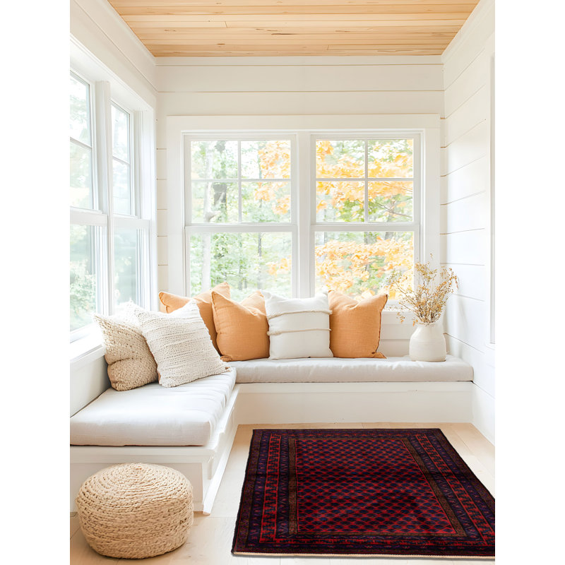 Teimani Red Rug 4'2" x 6'5"