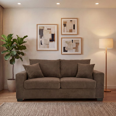 69" Classic Loveseat Sofa With 2 Pillows
