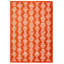 Tapis abstrait en polypropylène tissé à la machine de couleur brun / ivoire Kabao-1740030706