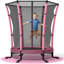Maxway Furniture 140cm Round with Safety Enclosure Kid / Toddler Trampoline-121528562