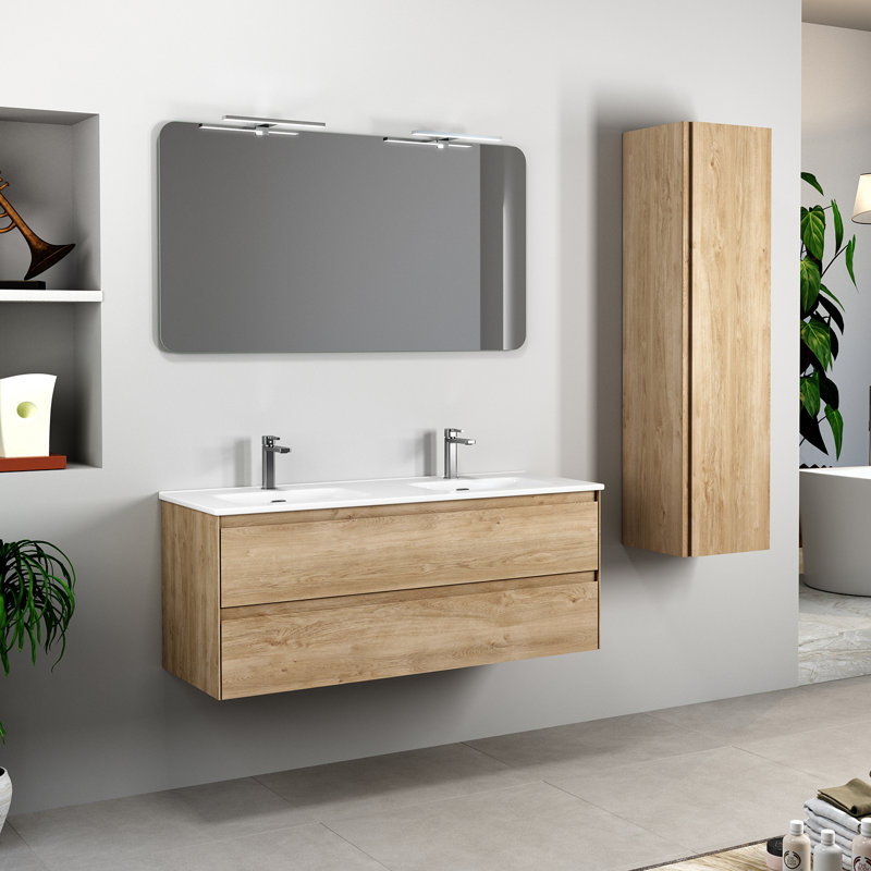 Perla Bathroom Storage, Gloss White