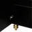 Modern Fluted Sideboard Buffet With Storage, Curve Element With Strict Lines, 4 Doors Storage Cabinet With Adjustable Shelves For Kitchen, Dining Room, Living Room (Black)