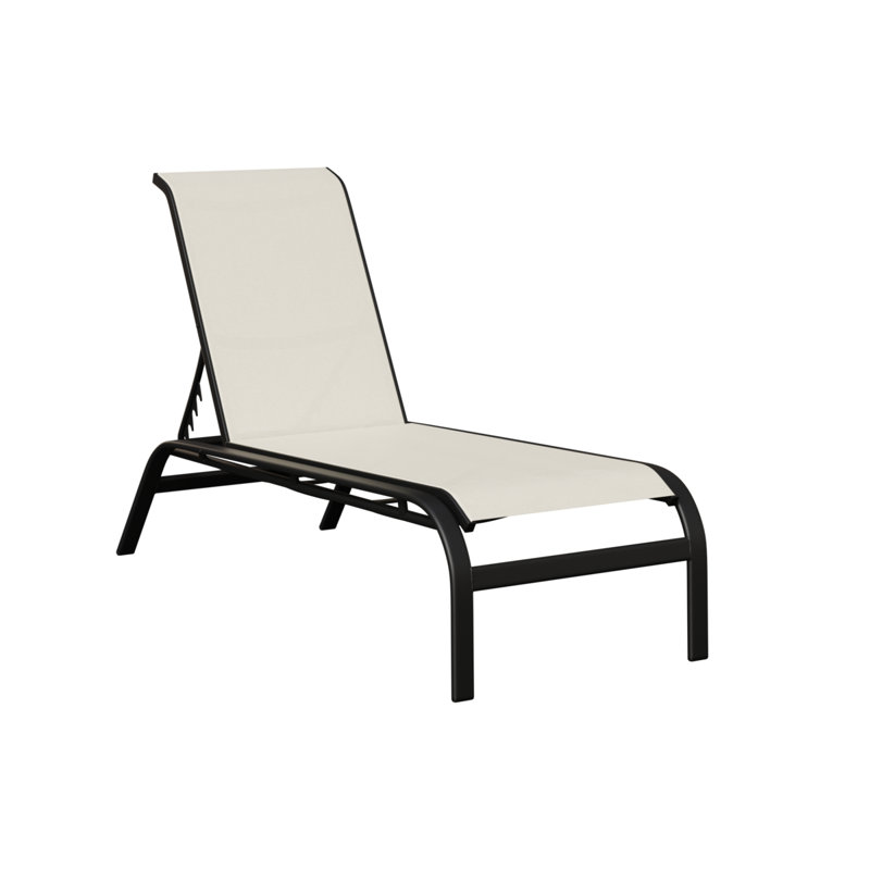 Chaise longue sans accoudoirs Berlin Gardens Murphy, Blanc, Noir mat