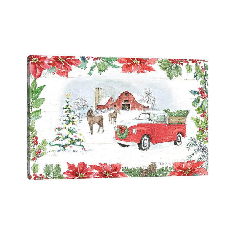 Farmhouse Holidays I by Beth Grove - Wrapped Canvas Print, 20.32 cm H x 30.48 cm W