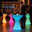 Table de bar ronde à DEL avec 16 couleurs RVB et télécommande