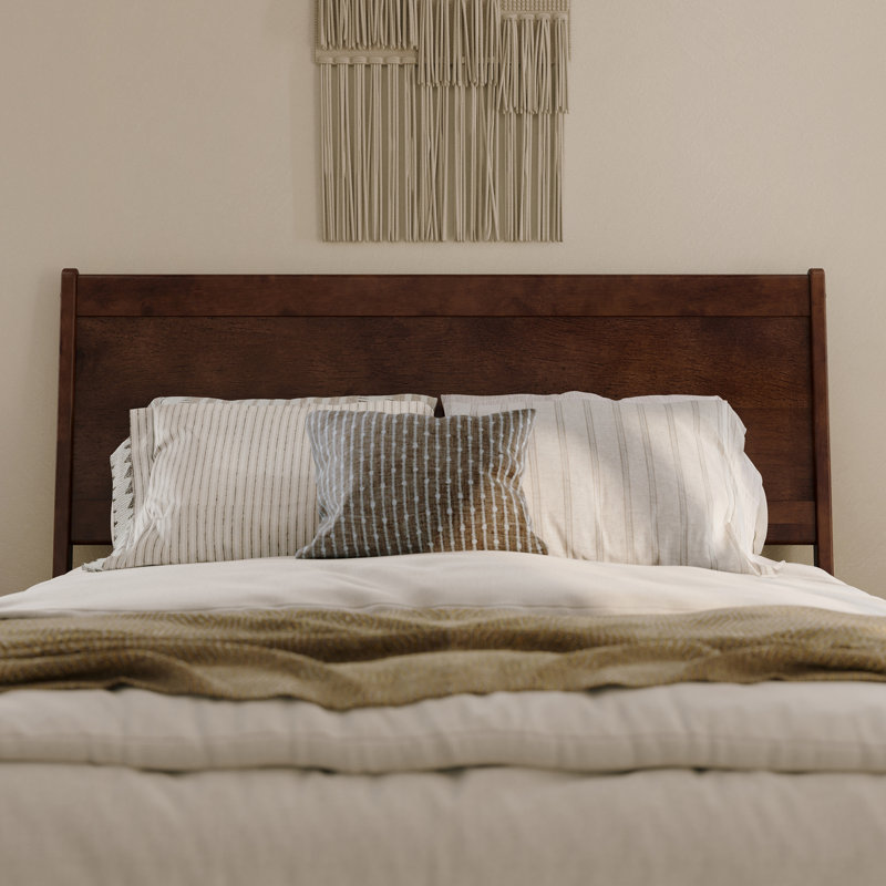 Tête de lit en bois massif Sadiras, Walnut, Grand