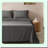 CoolMax 1800 Thread Count Microfiber Cooling Bed Sheet Set - Full Size Dark Grey - Soft Breathable Sheets with Pillowcases - 4 Piece Bedding Set