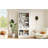White Modern 83.4" Tall Bookcase With 2 Tempered Glass Doors, 1 Drawer, Adjustable Shelf And - Oxidation Drawer Hardware Solid Wood, Board Rectangle 3 Open Shelves For Bedroom Organization Wood-766990247