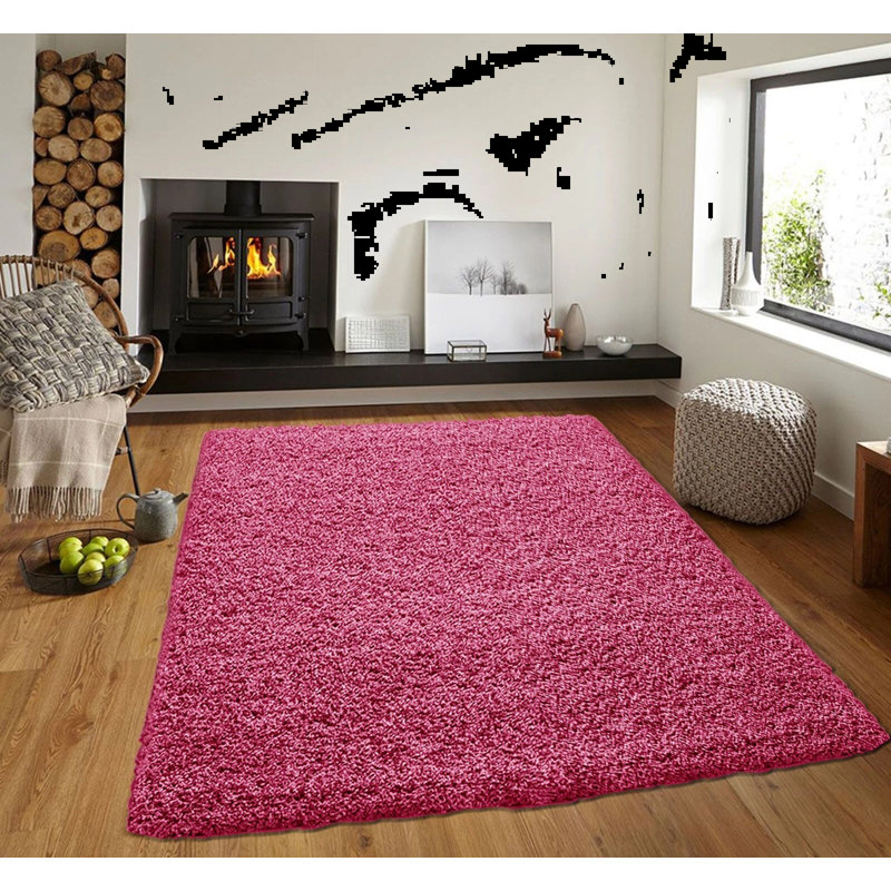 Solid Colour Shag Area Rug, Rectangle 160 x 230 cm