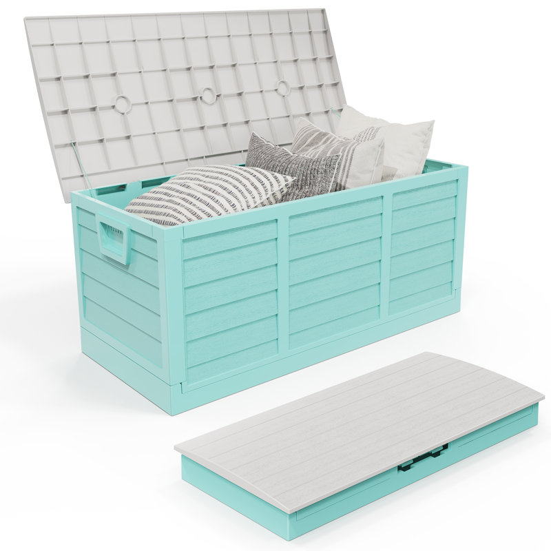 Couvercle de rangement extérieur pliable 75 gallons, Gris clair/vert