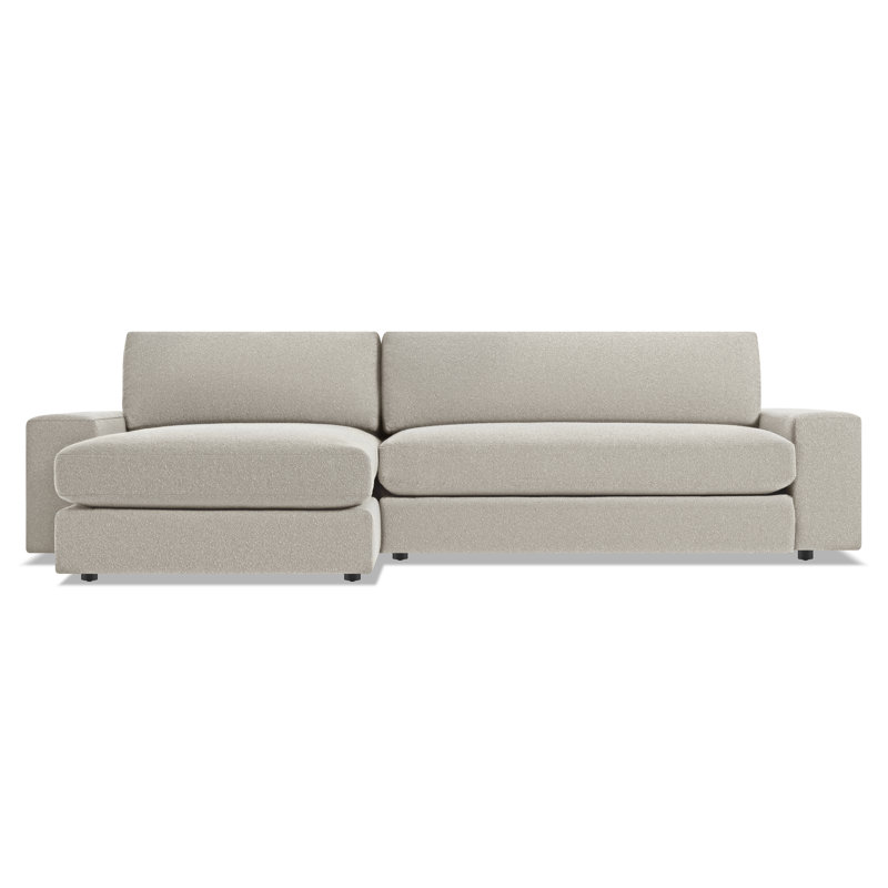 Esker Chaise Sectional, Kelso Blue Polyester, Left Hand Facing