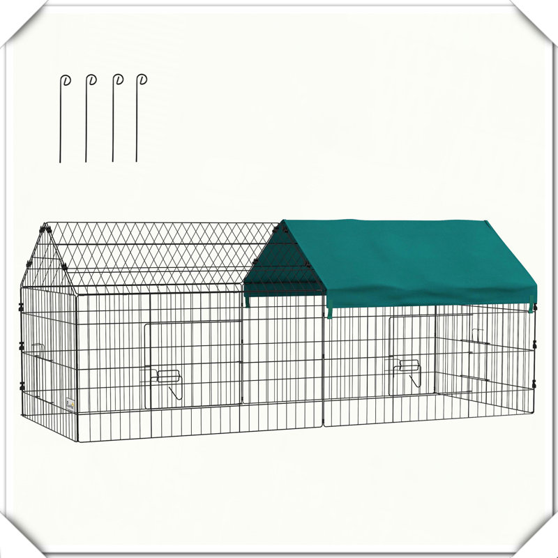 Clôture de cour intérieure pour petits animaux, H 29,5 po x l 29,5 po x P 72,75 po
