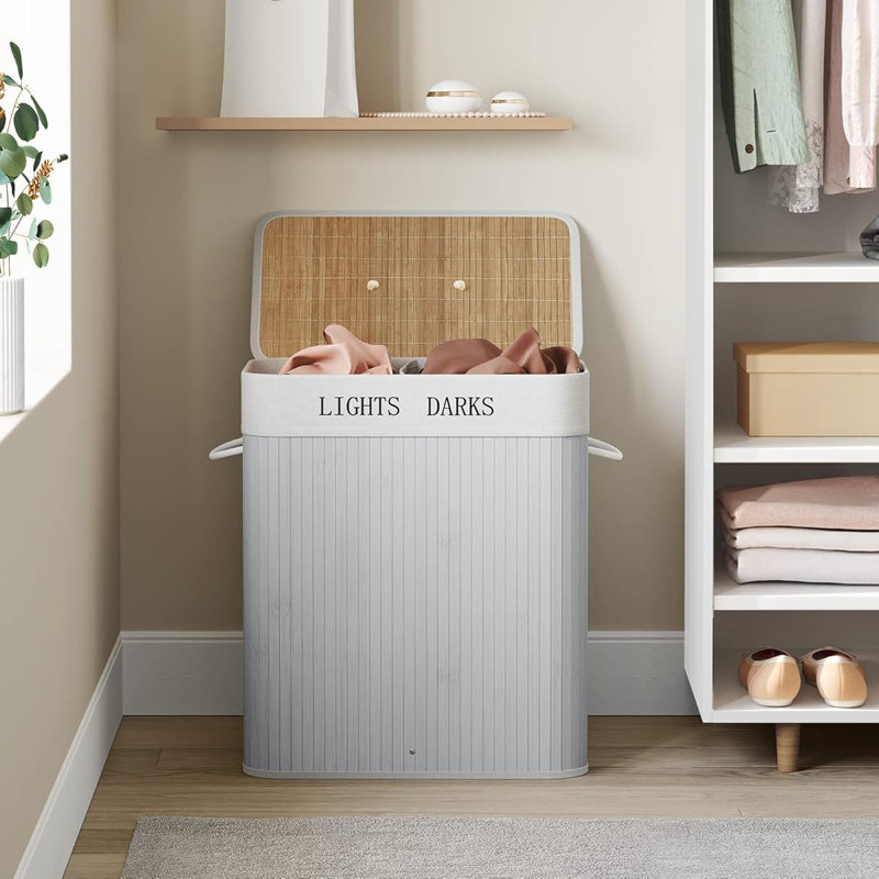 Bamboo Laundry Room Organizer