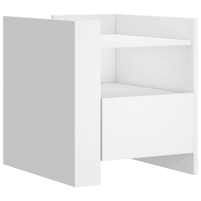 Anagrace 45cm W Manufactured Wood Bedside Table, White