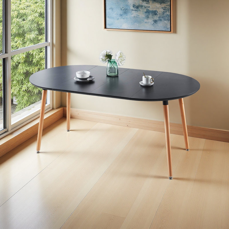 Table extensible, table de salle à manger, table de bureau, table basse, H 28 po x L 39,37 po x l 39,37 po, Noir