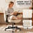 Criss Cross Chair With Wheels And Flip Arms-Comfy Fabric Cross Legged Office Chair-1365896352