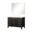 Meuble-lavabo simple en chêne noir 48 po X P 22 po D, plateau en marbre de Carrare et Miroir-118024430