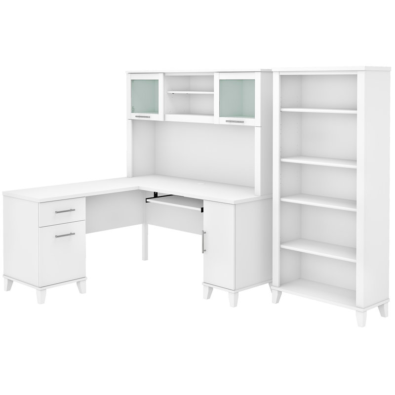 Magomed 3 Piece Computer Desk Office Set, White