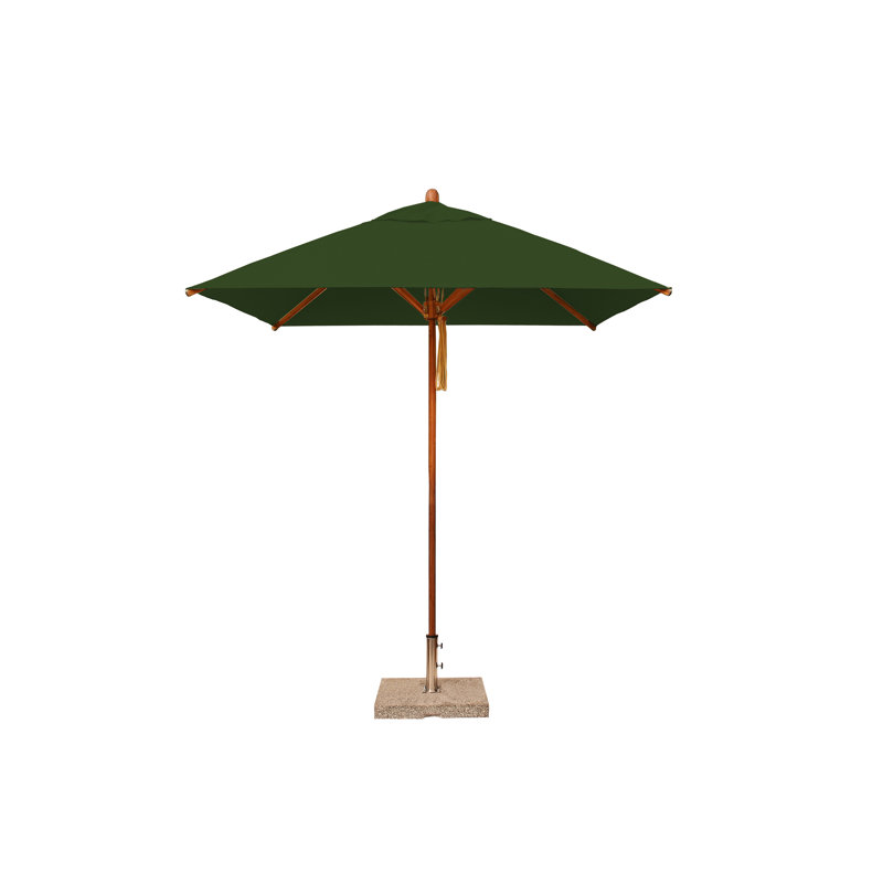 Levante Square Market Umbrella, Forrest Green Velvet, 102" W x 102" D