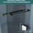 48" Shower Door, 8Mm Glass With R10 Smooth Edges And Features, Matte Black Frame, Reversible Sliding, Water-Tight Seal, No Specialized Tools Double Sliding Laminated Grey Glass, Design, Weekly