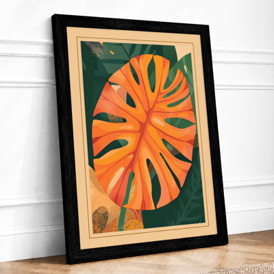 Tropical Leaf Study Botanical - Framed Print
