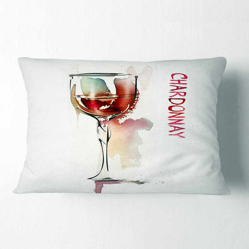 Coussin décoratif rouge sur fond blanc, 12 po x 20 po, Rectangulaire