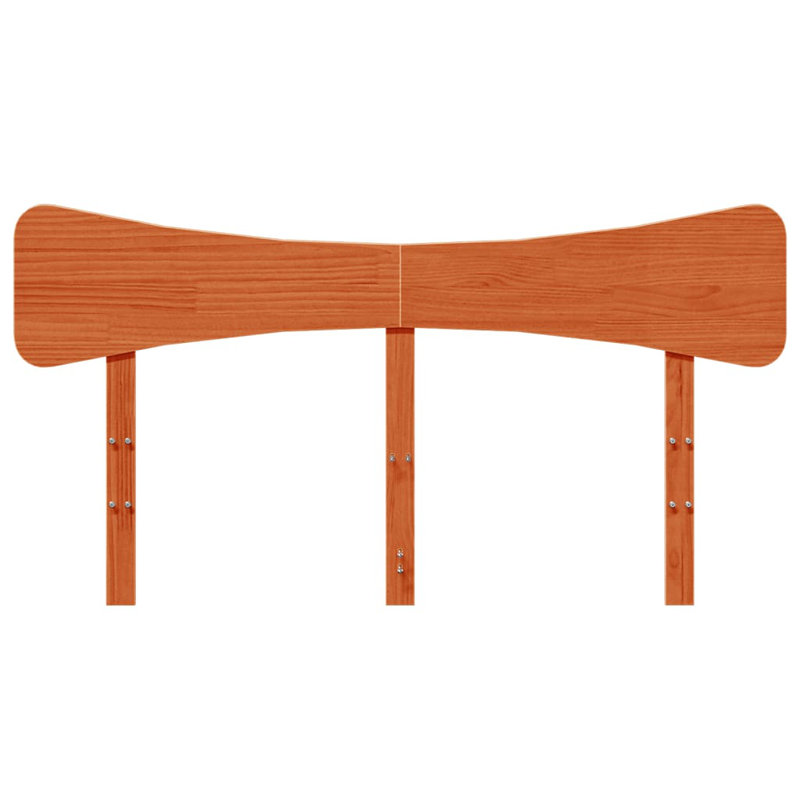 Meleka Solid Wood Panel Headboard, Kingsize - 160 x 200 cm, Wax Brown