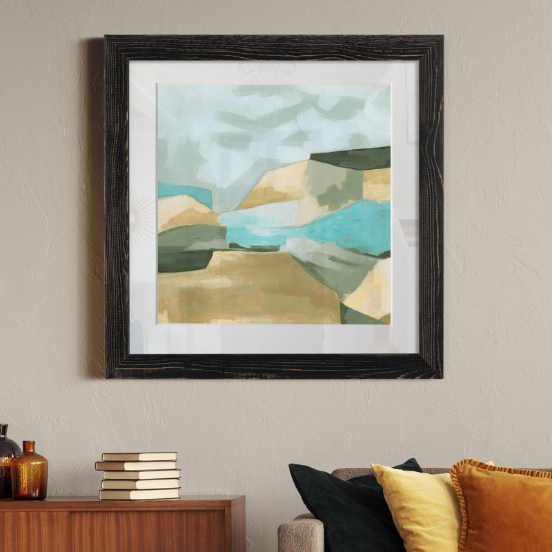 Optical Fields II-impression sur papier, H 27,5 po x l 27,5 po x P 1,5 po, Cadre noir