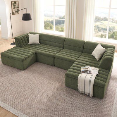 Canapé modulaire et moderne en chenille