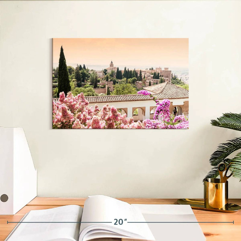 Ravi fleurs des jardins de l'Alhambra, H 8 po x l 12 po