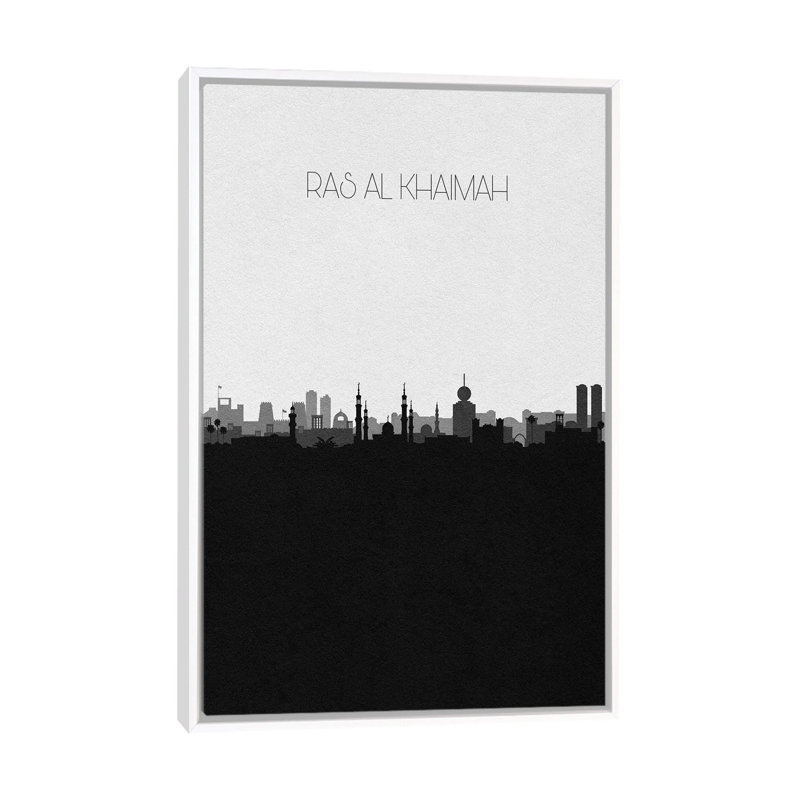 Ras Al Khaimah, UAE City Skyline by Ayse Deniz Akerman - Print on Canvas