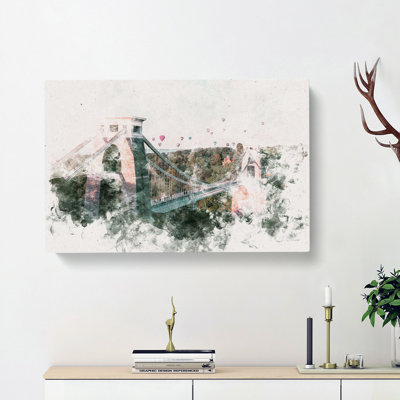 Clifton Suspension Bridge In Bristol - Wrapped Canvas Print