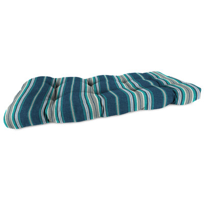 46" x 19" Contoured Outdoor Wicker Bench Cushion