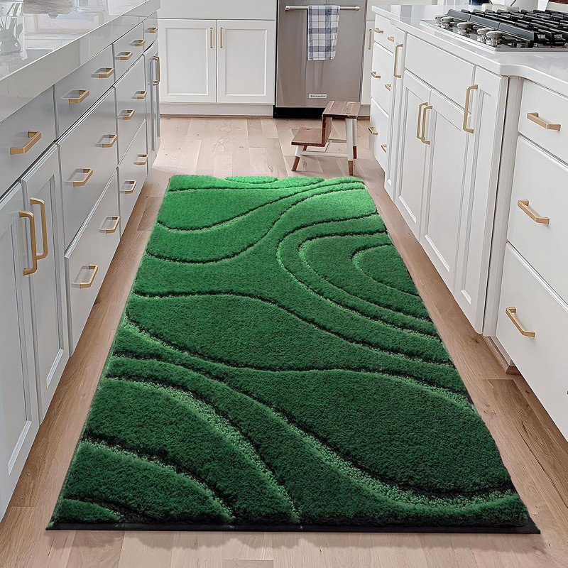 Wonpex Bathroom Rugs Runner 24 x 60 Inch, Extra Long Bathroom Rug Non-Slip, Green - Wayfair Canada