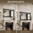 Rural Farmhouse Barn Bathroom Mirror - Wooden Frame Wall Mirror, Rectangular Wall Decorative Mirror, Metal Bracket Decorative Barn Door Style Mirror For Bathroom Entrance, Living Room And Bedroom-1184126121-1184126122