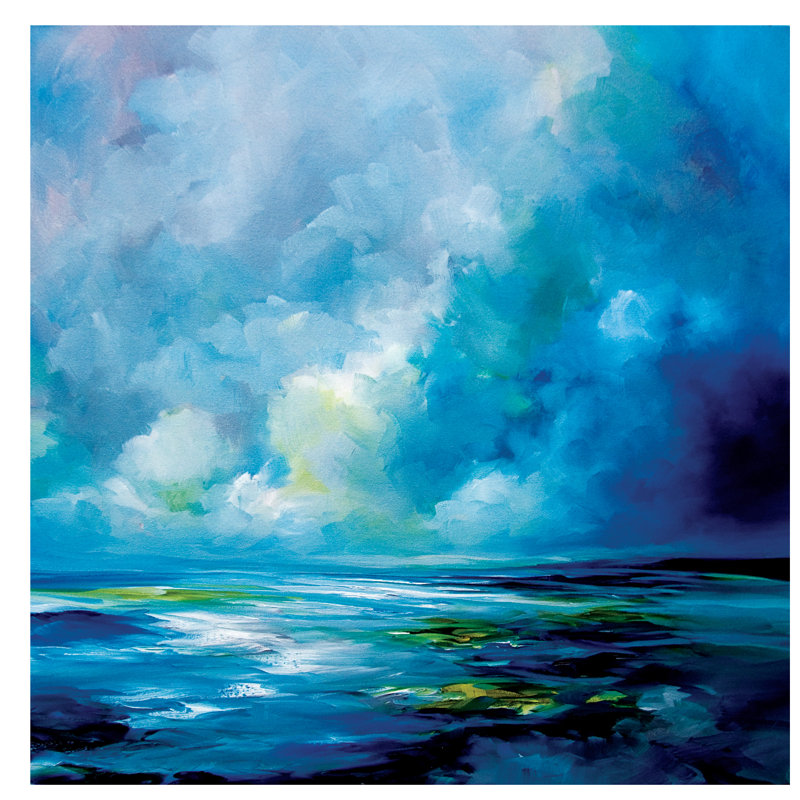 Blue Velvet by J.A Art - Wrapped Canvas Painting, 66.04 cm H x 66.04 cm W x 1.91 cm D