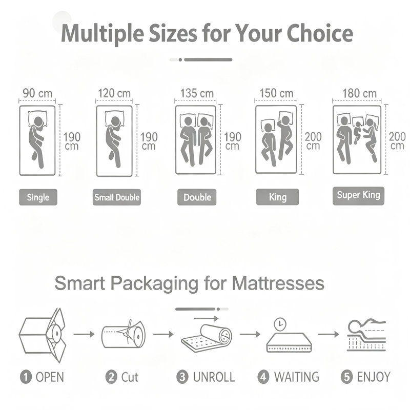 33cm Medium Gel Memory Foam Pocket Sprung 2500 Mattress, Single (3')