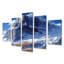 5 pièces d'art mural Snowy Mountain Top - Winter Mountains-181927401