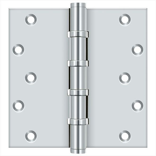 Butt Bearing Hinge, Polished Chrome