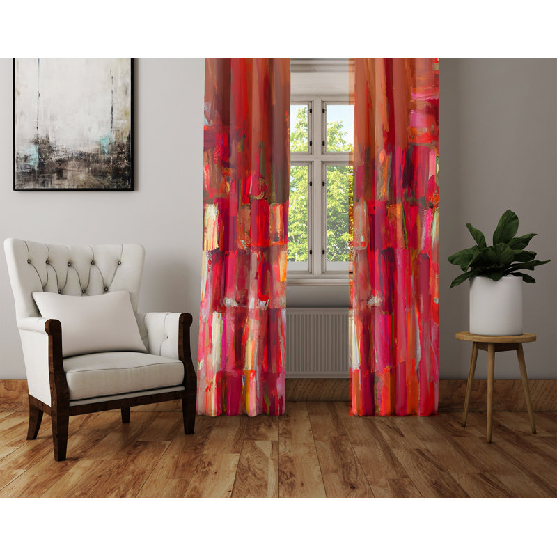 Annalesia Semi Sheer Curtain Panel Pair, 40" W x 61" L