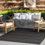 Tapis de patio intérieur / extérieur rayé tissé à la machine Randall-32784803