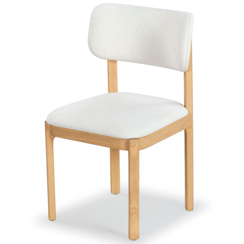 Kestra 18'' H Boucle Upholstered Beech Side Chair