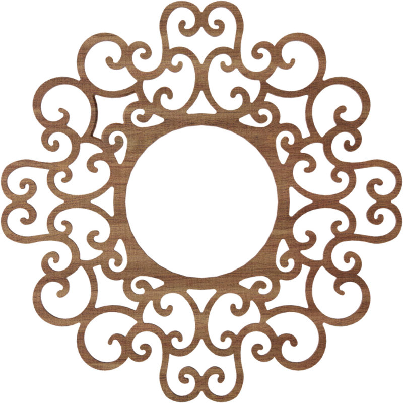 Médaillon de plafond 18 po x 18 po x 6 7/8 po x P 3/8 po Reims, Noyer, H 16 po x l 16 po x P 0,38 po