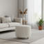 Tabouret rond crème