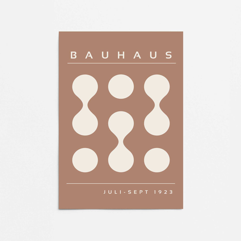 Imprimé brun Bauhaus Flow II, Ne s’applique pas, Impression sans cadre, H 36 po x l 24 po