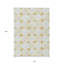 Tapis extérieur lavable abstrait doré et beige 10 pi x 14 pi